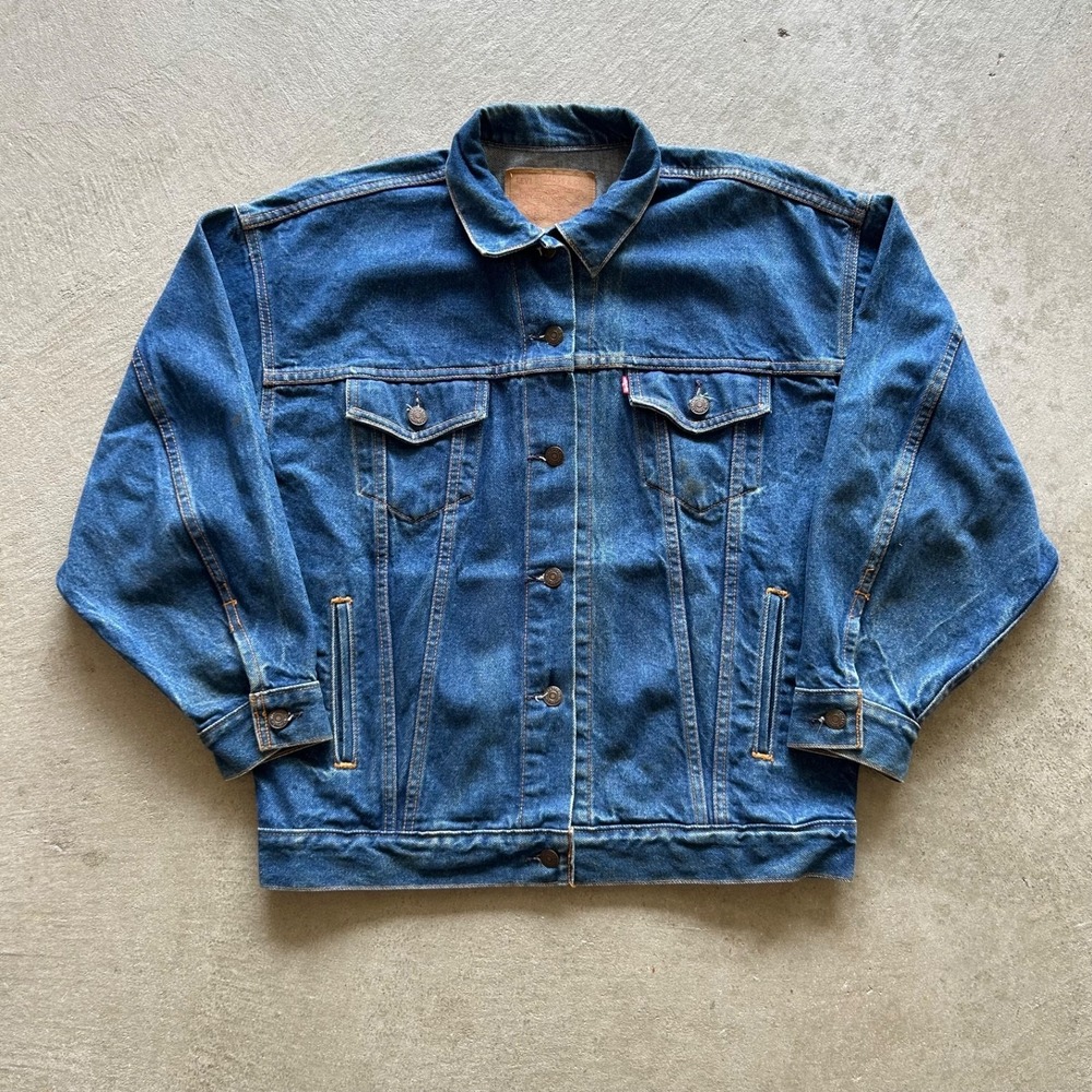 Vintage 90s Levis XX 70507 Denim Trucker Jacket Size Large Type 3 USA Made 674